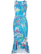 Peter Pilotto Sleeveless Floral Print Dress - Blue