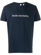 Aspesi 'brutto Ma Buono' Print T-shirt - Blue