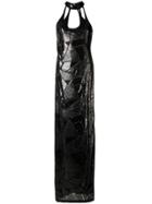 Tufi Duek Sequin Panels Gown - Black