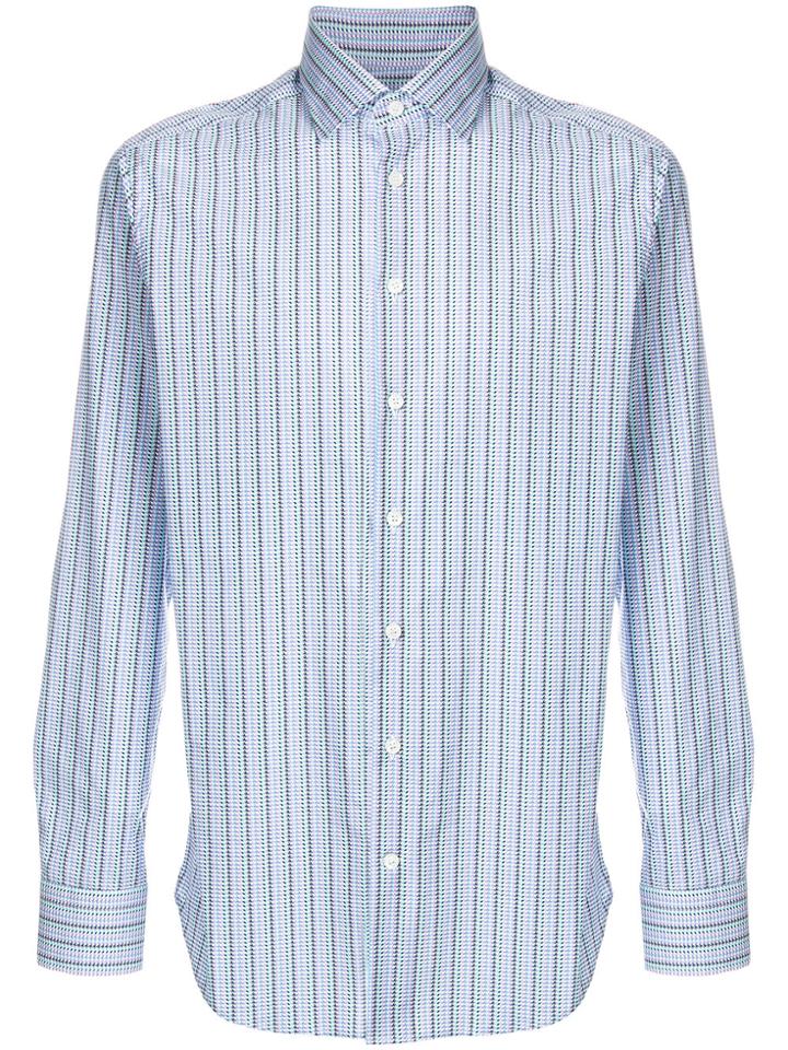 Etro Long Sleeved Striped Shirt - Blue