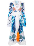 Yuliya Magdych Firebird Embroidered Kimono Dress - White