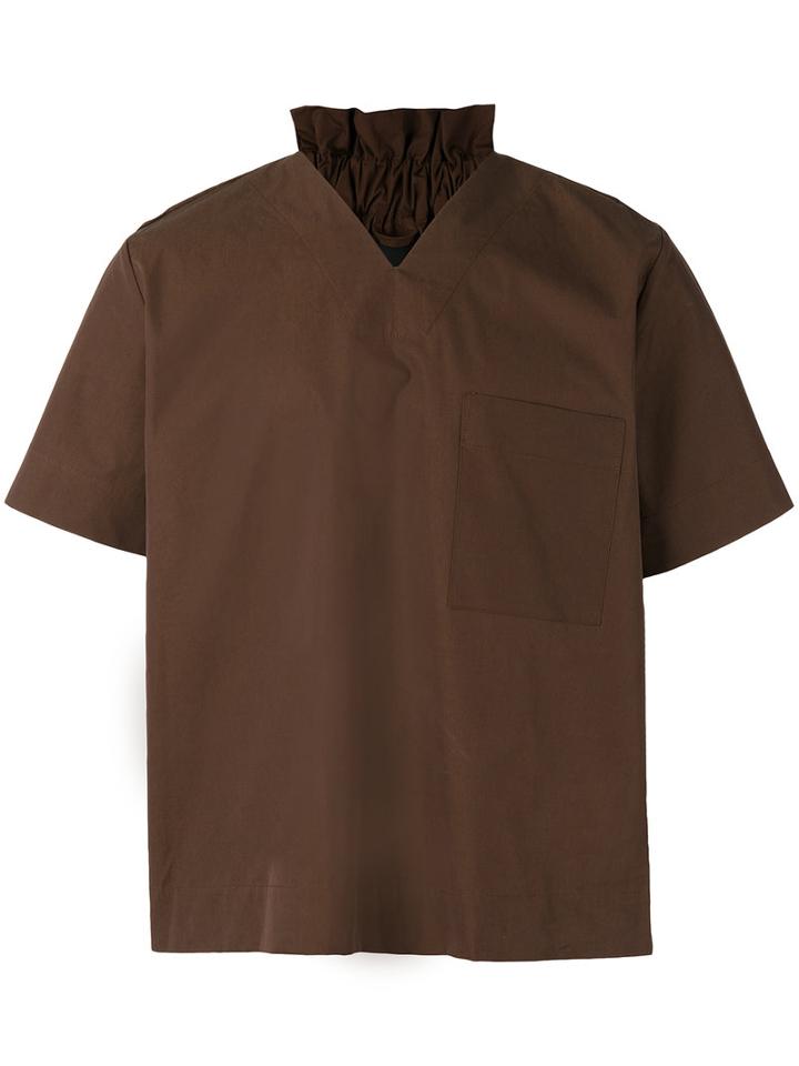 Craig Green Short-sleeve Pocket Shirt, Men's, Size: Large, Brown, Cotton/nylon/polyester
