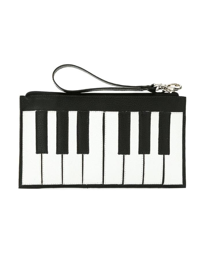 Sarah Chofakian Leather Piano Clutch - Black