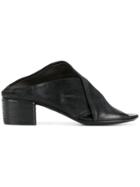 Marsèll Cross Strap Mules - Black