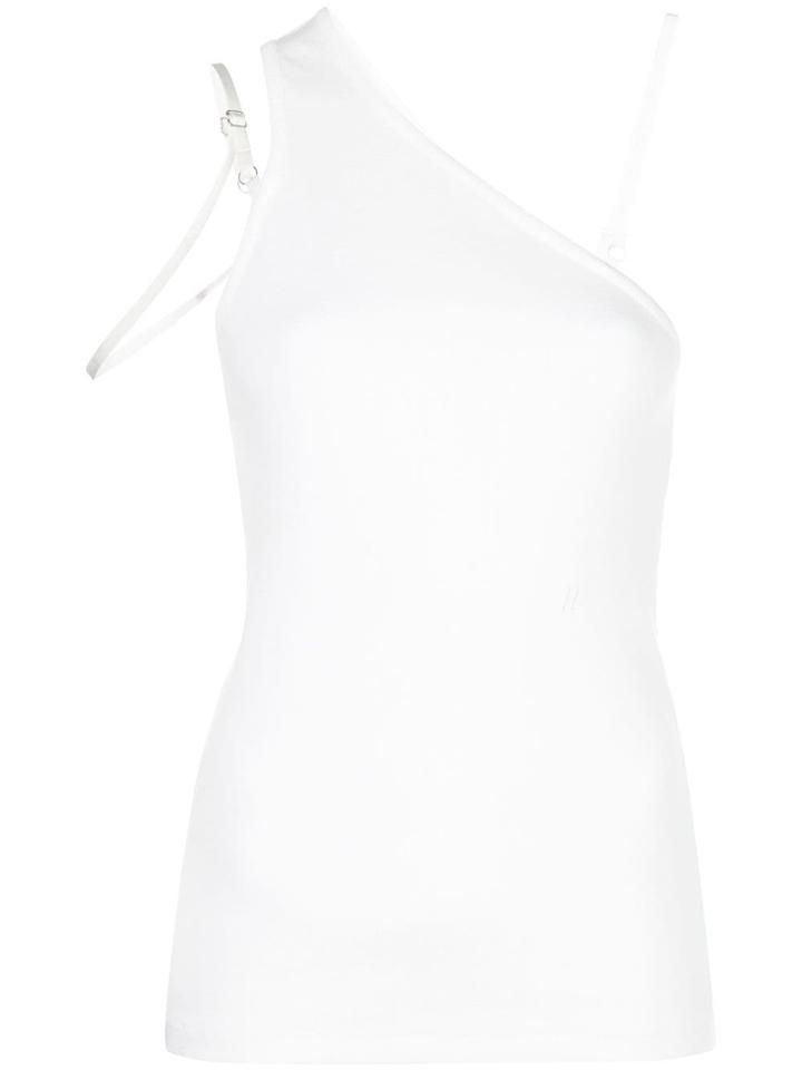 Helmut Lang One Shoulder Tank Top - White
