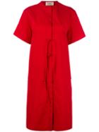 Ports 1961 Open Back Dress, Women's, Size: 42, Red, Cotton