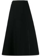 Rochas Flared Midi Skirt - Black