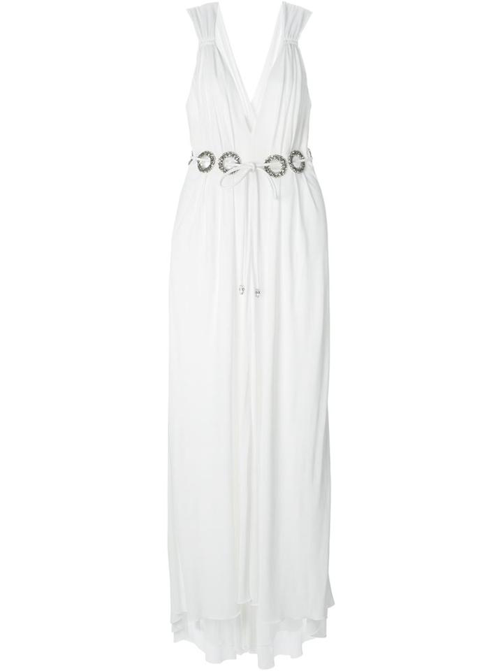 Roberto Cavalli Embellished Rings Detail Gown