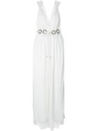 Roberto Cavalli Embellished Rings Detail Gown