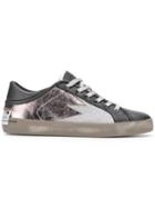 Crime London Metallic Lace-up Sneakers - Black