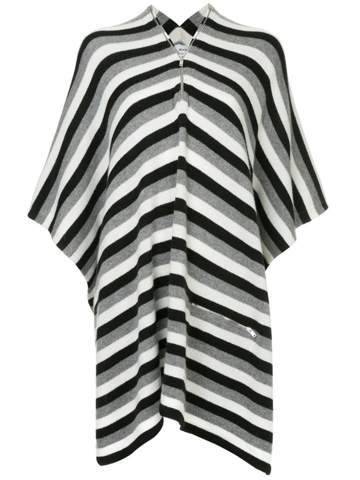 Sonia Rykiel Striped Cashmere Poncho - Grey