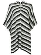 Sonia Rykiel Striped Cashmere Poncho - Grey