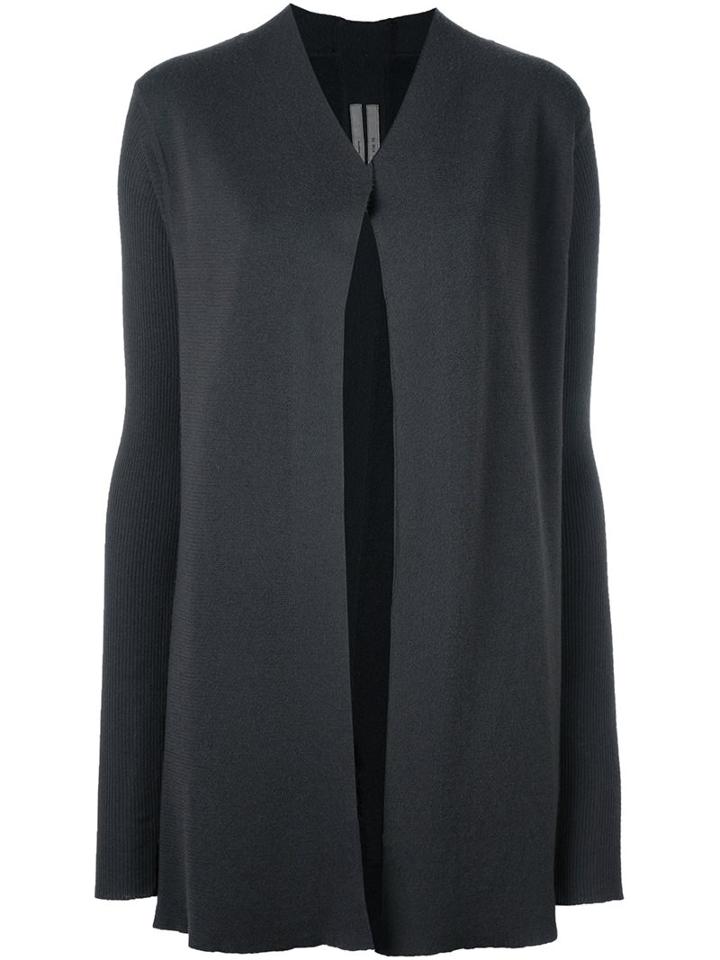 Rick Owens Open Front Cardigan, Women's, Size: Medium, Grey, Cashmere