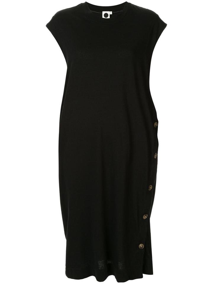 Bassike Side Placket T-shirt Dress - Black