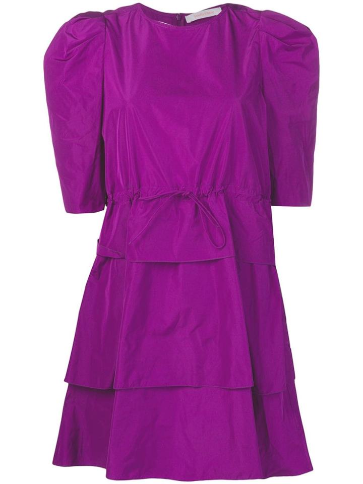 See By Chloé Short Tiered Dress - Purple
