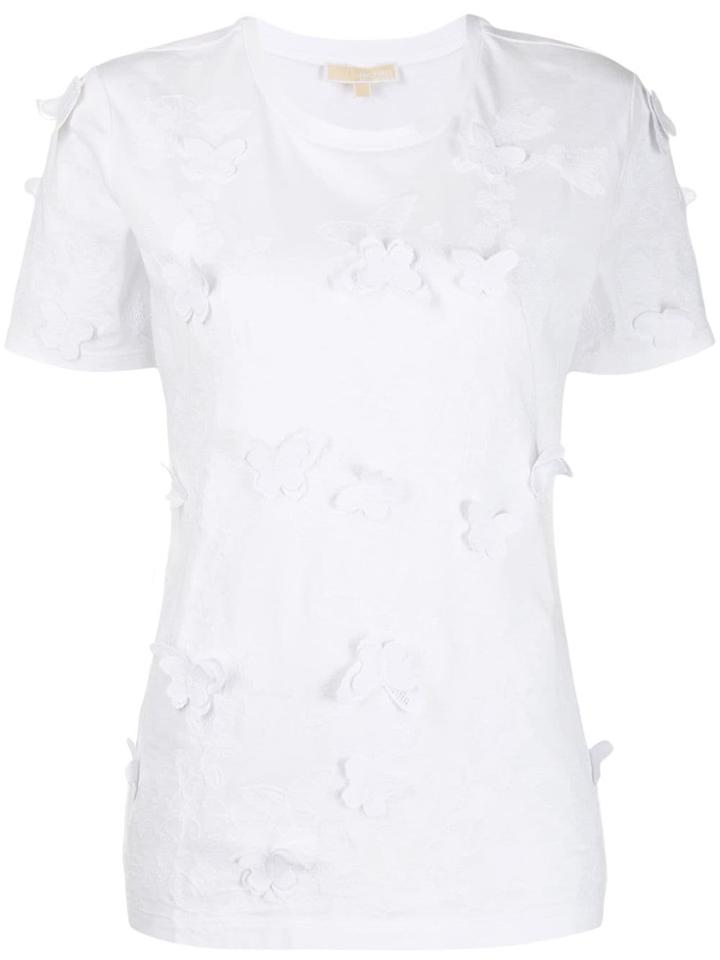 Michael Michael Kors Butterfly Embroidered T-shirt - White
