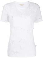 Michael Michael Kors Butterfly Embroidered T-shirt - White