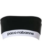 Paco Rabanne Logo Bustier Top - Black