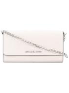 Michael Michael Kors Small 'jet Set Travel' Foldover Chain Clutch, Women's, Grey