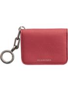 Burberry Link Detail Leather Id Card Case Charm - Pink & Purple