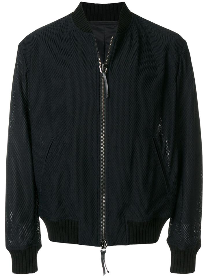 Giorgio Armani Fully Zipped Bomber Jacket - Black