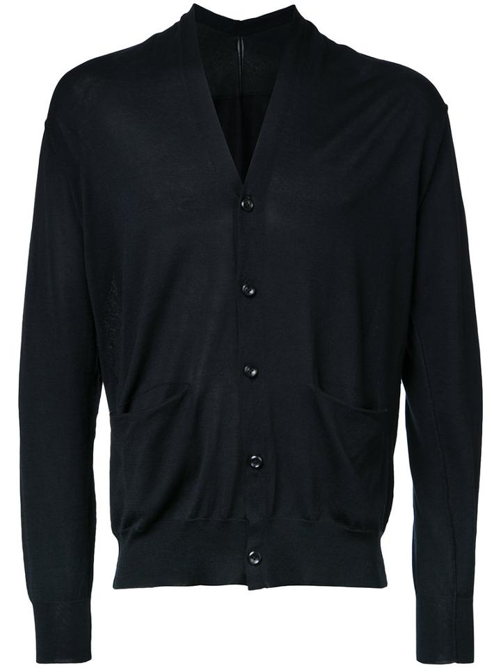 Attachment Pocket Detail Cardigan, Men's, Size: 1, Black, Cotton