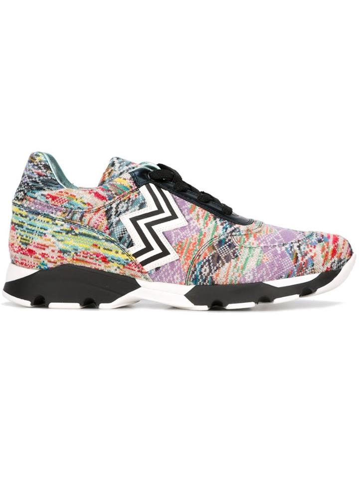 Missoni Jacquard Knit Sneakers - Multicolour