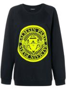 Balmain Logo And Crest-embellished Jumper - Black