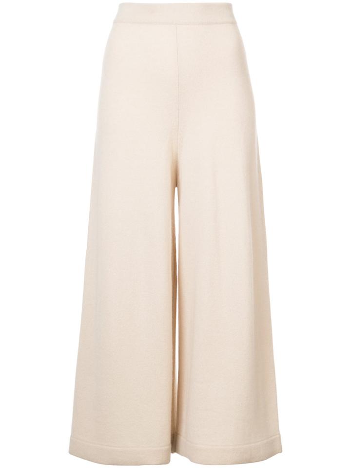 Rosetta Getty Cropped Knitted Trousers - Nude & Neutrals