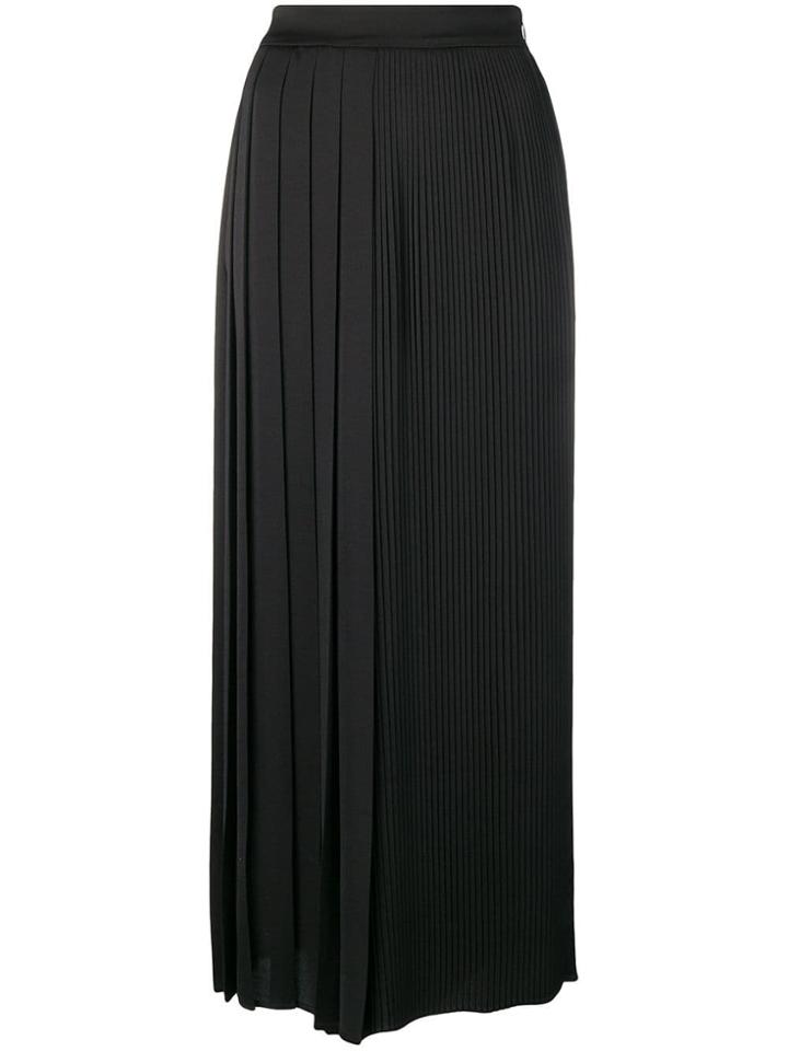 Blumarine Full Pleated Long Skirt - Black