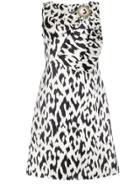Calvin Klein 205w39nyc Cheetah Print Brooch Embellished Sleeveless