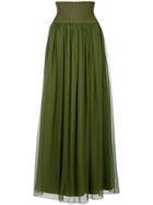 Alberta Ferretti Long Flared Skirt - Green