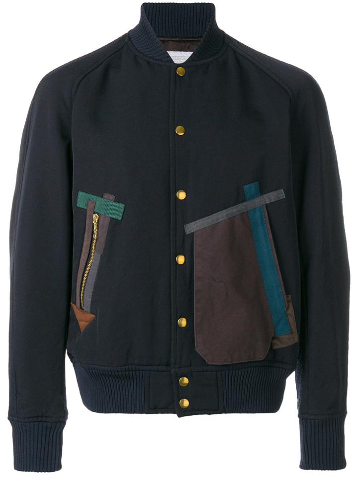 Kolor Patch Pocket Bomber Jacket - Blue