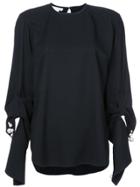 Oscar De La Renta Pearl-embellished Top - Black