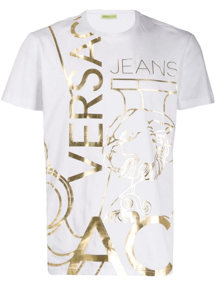 Versace Jeans Couture Metallic Print T-shirt - White