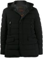 Moorer Padded Hooded Jacket - Black