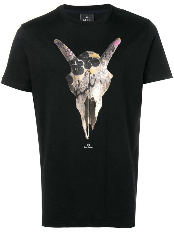 Ps By Paul Smith Skull Print T-shirt - Black