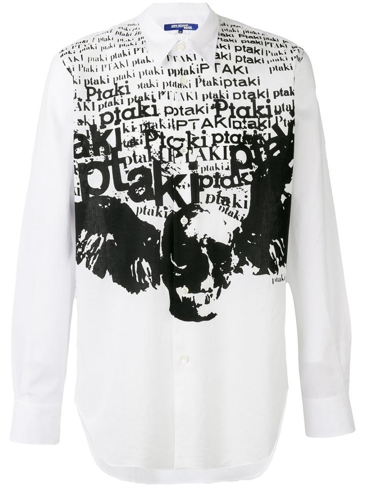 Junya Watanabe Comme Des Garçons Man - Printed Shirt - Men - Cotton/linen/flax - M, White, Cotton/linen/flax