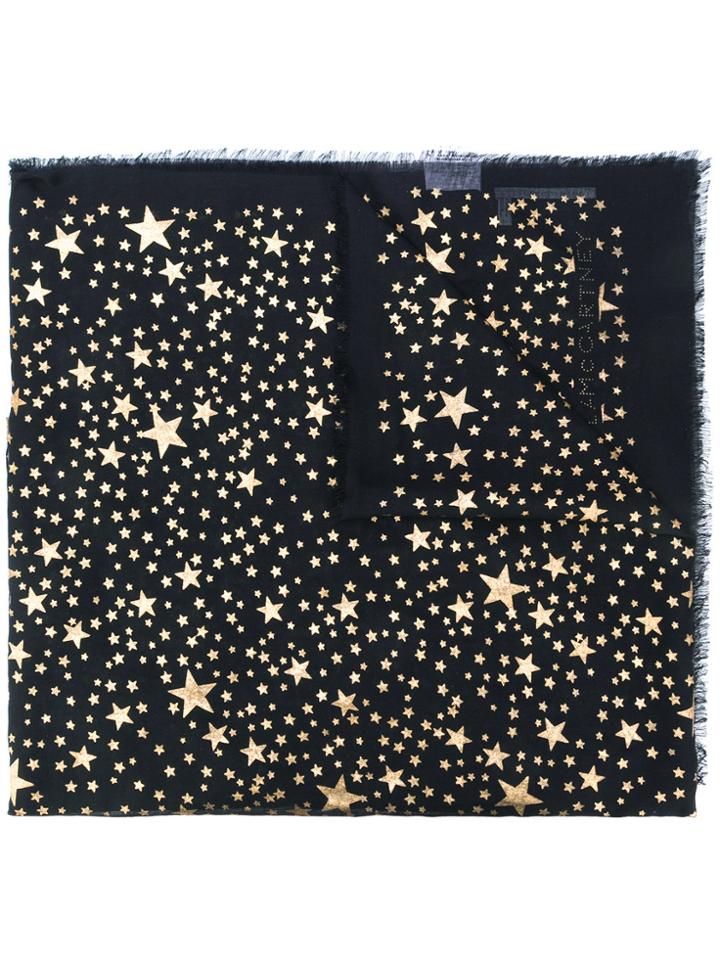Stella Mccartney Stars Metallic Fil Coupé Scarf - Black