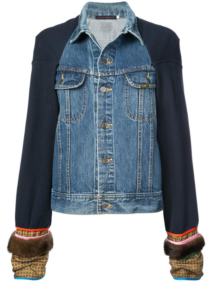 Harvey Faircloth Panelled Denim Jacket - Blue
