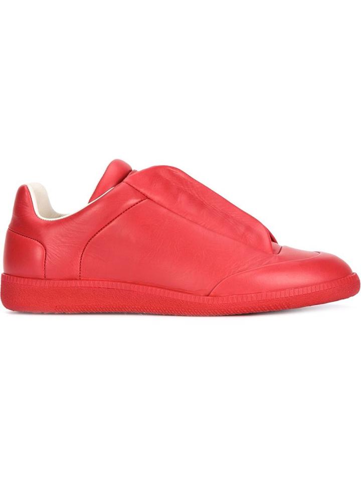 Maison Margiela Concealed Vamp Sneakers, Men's, Size: 8, Red, Leather/rubber