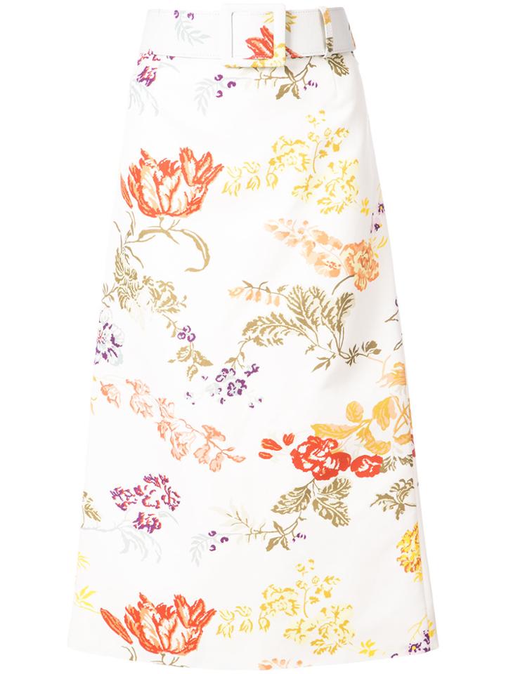 Rosie Assoulin Floral Belted A-line Skirt - Multicolour