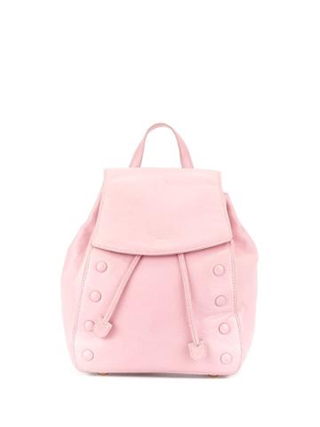 Céline Vintage Logo Embossed Backpack - Pink