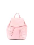 Céline Vintage Logo Embossed Backpack - Pink