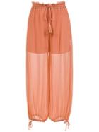 Nk Silk Cropped Trousers - Pink