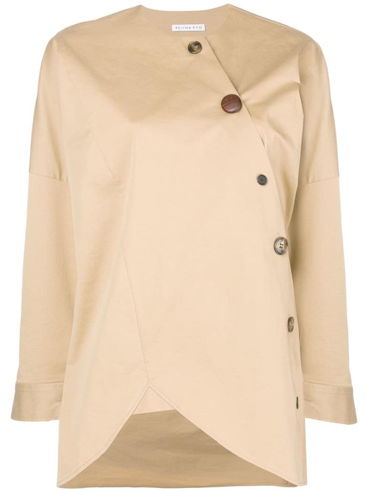 Rejina Pyo Asymmetric Off-the-centre Blouse - Nude & Neutrals