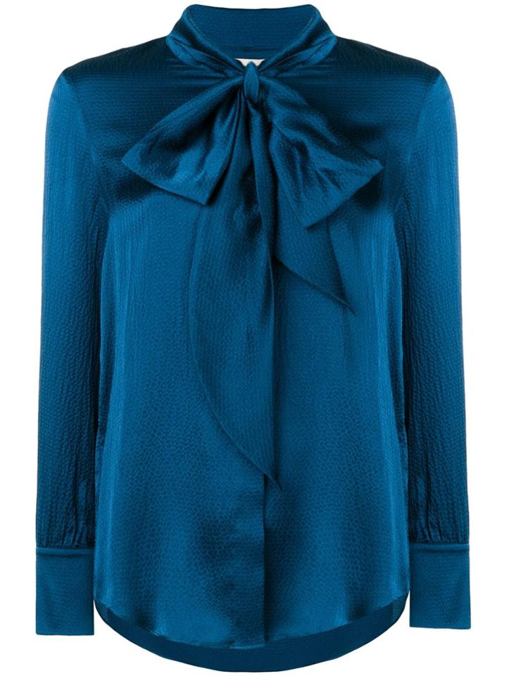 L'autre Chose Tie Neck Shirt - Blue