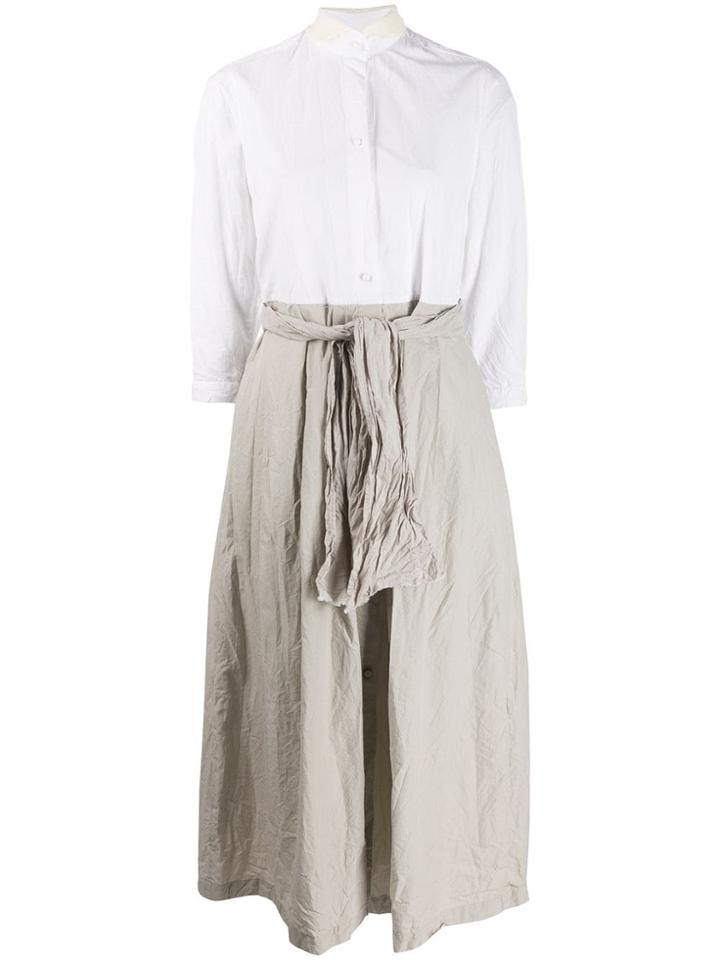 Daniela Gregis Crinkle Shirt Dress - Grey