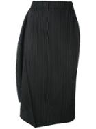 Jil Sander Pleated Straight Skirt - Black