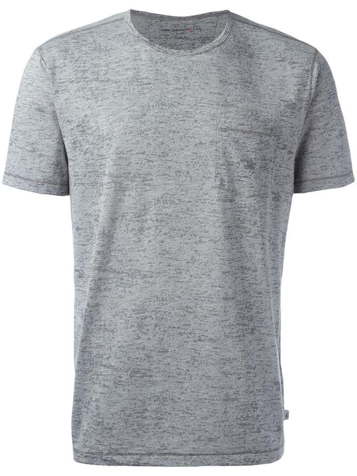 John Varvatos Chest Pocket T-shirt, Men's, Size: Small, Grey, Polyester/cotton